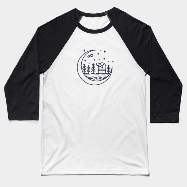 Star Gaze Baseball T-Shirt by mikehilldesign